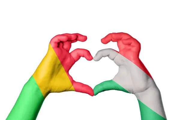 Mali Ungarn Herz Handbewegung Die Herz Macht Clipping Path — Stockfoto