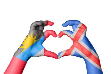 Antigua ve Barbuda İzlanda Kalbi, El hareketi kalp yapma, Kırpma Yolu