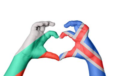 Bulgaristan İzlanda 'nın Kalbi ve El hareketi kalp yaptı, Kırpma Yolu