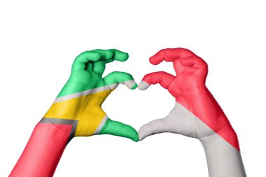 Guyana Endonezya Kalbi, El hareketi kalp yapma, Kırpma Yolu