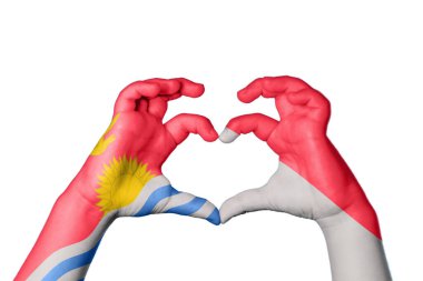 Kiribati Endonezya Kalbi, El hareketi kalp yapma, Kırpma Yolu