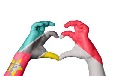 Mozambik Endonezya Kalbi, El hareketi kalp yapma, Kırpma Yolu