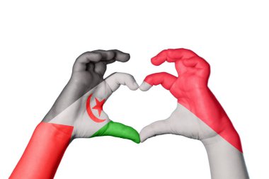 Sahra Arap Demokratik Cumhuriyeti Endonezya Kalbi, El hareketi kalp yapma, Kırpma Yolu