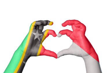 Saint Kitts ve Nevis Endonezya Kalbi, El hareketi kalp yapma, Kırpma Yolu