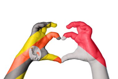 Uganda Endonezya Kalbi, El hareketi kalp yapmak, Kırpma Yolu