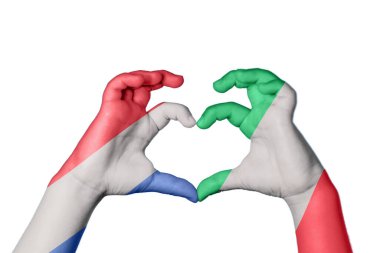 Hollanda İtalya Kalbi, El hareketi, kalp yapma, Kırpma Yolu