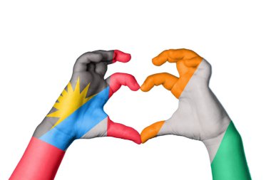 Antigua ve Barbuda Fildişi Sahil Kalbi, El hareketi kalp yapma, Kırpma Yolu