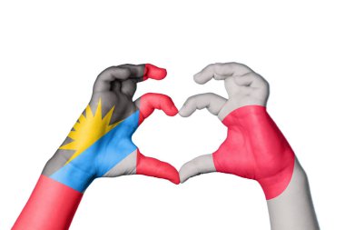 Antigua ve Barbuda Japon Kalbi, El hareketi kalp yapma, Kırpma Yolu