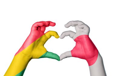 Bolivya Japon Kalbi, El hareketi kalp yapma, Kırpma Yolu