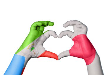 Ekvator Ginesi Japon Kalbi, El hareketi kalp yapma, Kırpma Yolu