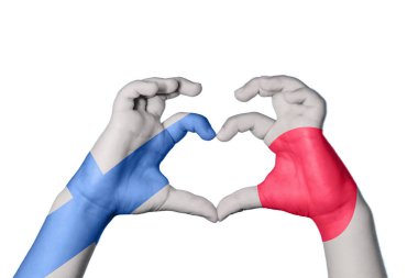 Finlandiya Japonya Kalbi, El hareketi, kalp yapma, Kırpma Yolu