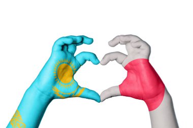 Kazakistan Japon Kalbi, El hareketi kalp yapma, Kırpma Yolu