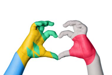 Saint Vincent ve Grenadines Japon Kalbi, El hareketi kalp yapma, Kırpma Yolu