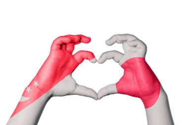 Singapur Japon Kalbi, El hareketi kalp yapma, Kırpma Yolu