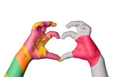 Sri Lanka Japon Kalbi, El hareketi kalp yapma, Kırpma Yolu