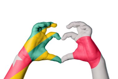 Togo Japon Kalbi, El hareketi kalp yapmak, Kırpma Yolu