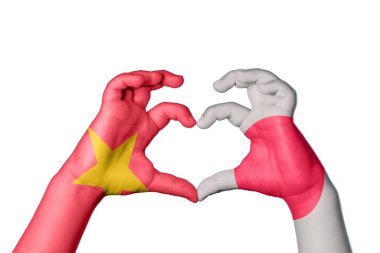 Vietnam Japon Kalbi, El hareketi kalp yapma, Kırpma Yolu