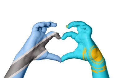 Botswana Kazakistan Kalbi, El hareketi kalp yapma, Kırpma Yolu