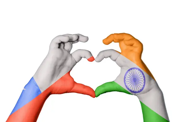 智利印度心 手手势造心 收割之路 — 图库照片