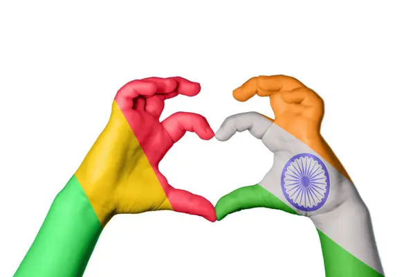 Mali Indien Hjärta Hand Gest Att Göra Hjärta Klippning Vägen — Stockfoto