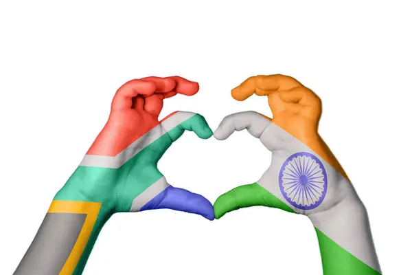 Güney Afrika Hindistan Kalbi Hareketi Kalp Yapma Kırpma Yolu — Stok fotoğraf