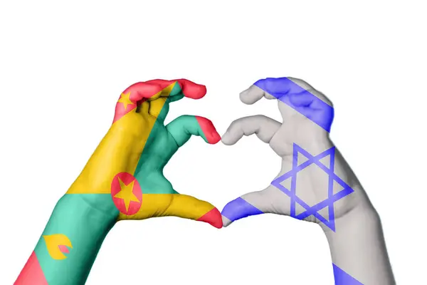 Grenada Israel Herz Handgeste Die Herz Macht Clipping Path — Stockfoto