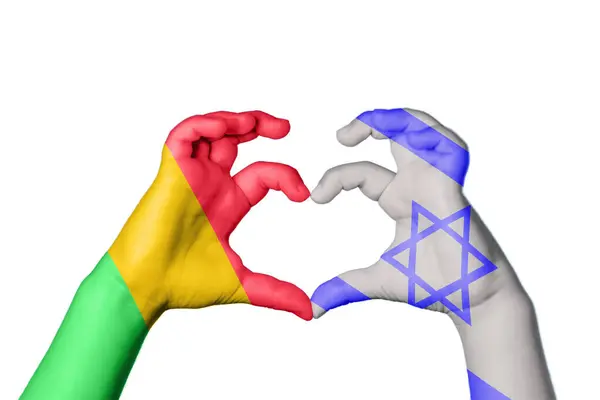 Mali Izrael Szív Kéz Gesztus Készítő Szív Vágó — Stock Fotó