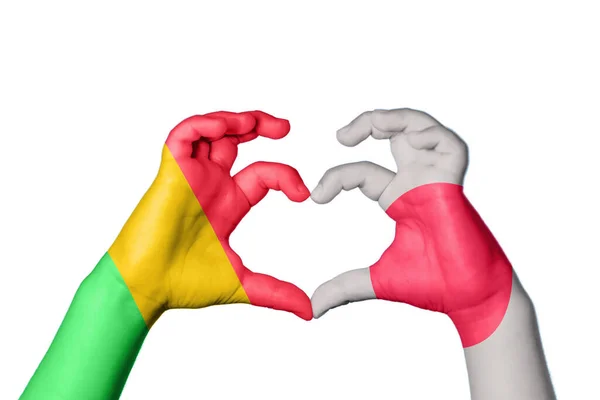 Mali Japan Herz Handbewegung Die Herz Macht Clipping Path — Stockfoto