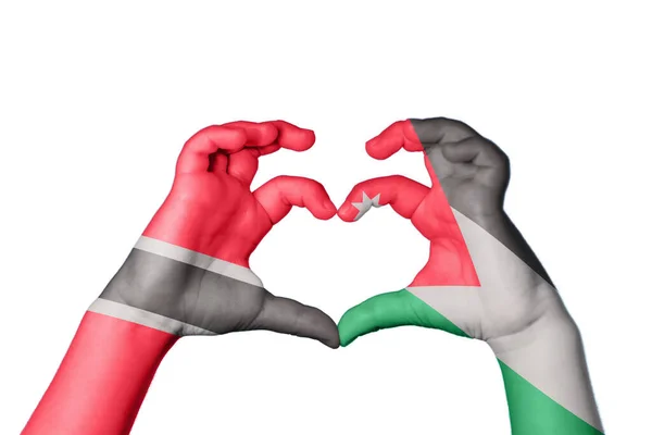 Trinidad Und Tobago Jordanisches Herz Handbewegung Die Herz Macht Clipping — Stockfoto
