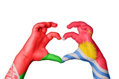 Belarus Kiribati Kalbi, El hareketi kalp yapma, Kırpma Yolu