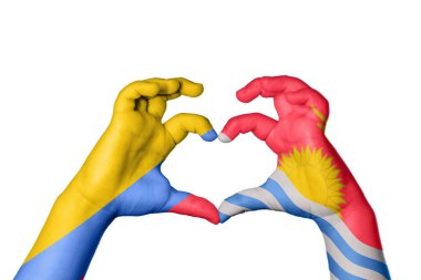 Kolombiya Kiribati Kalbi, El hareketi kalp yapma, Kırpma Yolu