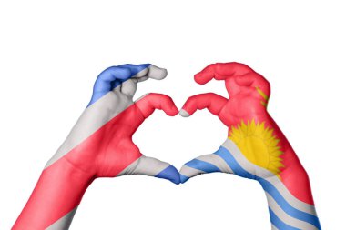 Kosta Rika Kiribati Kalbi, El hareketi kalp yapma, Kırpma Yolu