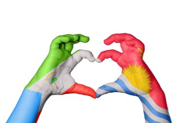 Ekvator Ginesi Kiribati Kalbi, El hareketi kalp yapma, Kırpma Yolu