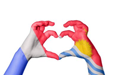 Fransa Kiribati Kalbi, El hareketi kalp yapma, Kırpma Yolu