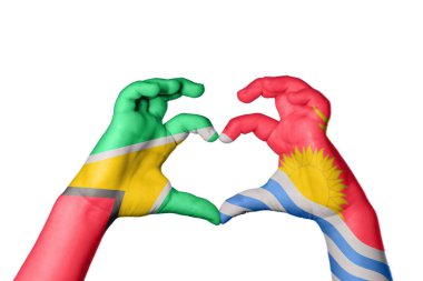 Guyana Kiribati Kalbi, El hareketi kalp yapma, Kırpma Yolu