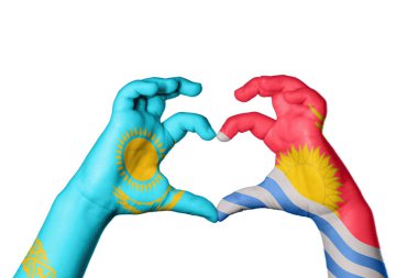 Kazakistan Kiribati Kalbi, El hareketi kalp yapma, Kırpma Yolu