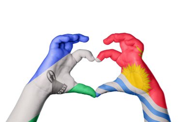 Lesotho Kiribati Kalbi, El hareketi kalp yapma, Kırpma Yolu