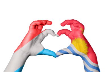 Lüksemburg Kiribati Kalbi, El hareketi kalp yapma, Kırpma Yolu