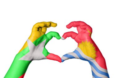 Myanmar Kiribati Kalbi, El hareketi kalp yapma, Kırpma Yolu