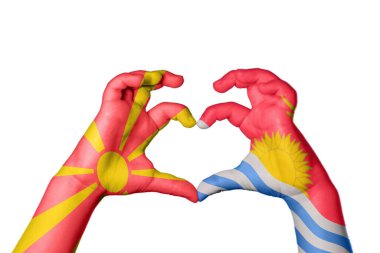 Kuzey Makedonya Kiribati Kalbi, El hareketi, kalp yapma, Kırpma Yolu