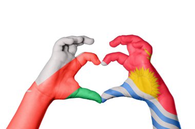 Umman Kiribati Kalbi, El hareketi kalp yapma, Kırpma Yolu