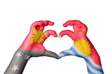 Papua Yeni Gine Kiribati Kalbi, El hareketi kalp yapma, Kırpma Yolu