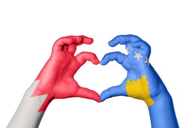 Bahreyn Kosova Kalbi, El hareketi kalp yaptı, Kırpma Yolu