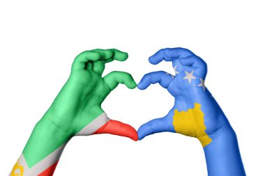 Çeçenistan 'ın Kosova Kalbi, El hareketi, kalp yapma, Kırpma Yolu