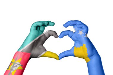 Mozambik Kosova Kalbi, El hareketi kalp yaptı, Yol Kesme