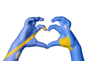 Nauru Kosova Kalbi, el hareketi kalp yaptı, Kırpma Yolu