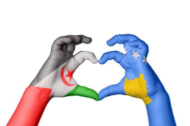 Sahra Arap Demokratik Cumhuriyeti Kosova Kalbi, El hareketi kalp yapıyor, Kırpma Yolu