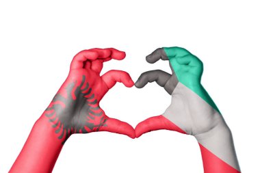 Arnavutluk Kuveyt Kalbi, El hareketi, kalp yapma, Kırpma Yolu