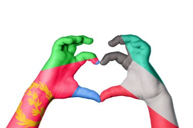 Eritre Kuveyt Kalbi, El hareketi kalp yapma, Kırpma Yolu