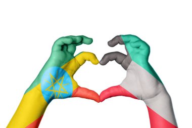 Etiyopya Kuveyt Kalbi, El hareketi kalp yapma, Kırpma Yolu